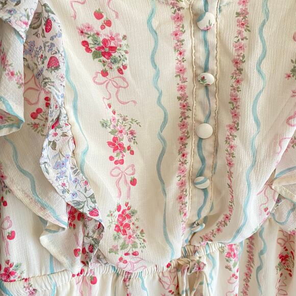 Torrid Ruffle Cinched Blouse women’s size 1X (14-16) - Picture 6 of 8